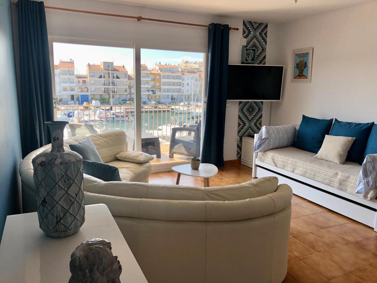 Appartement 80 M2,Port Rhodes D-2 Chambres, Terrasse Panoramique, Vue Sur Le Canal Principal D'Empuriabrava Luaran gambar